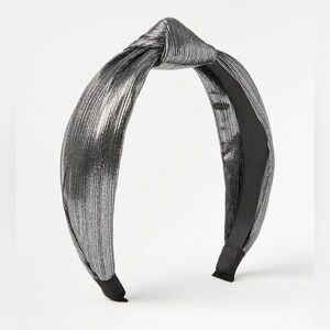 {LOFT} Knot Headband in Metallic Silver - NWT